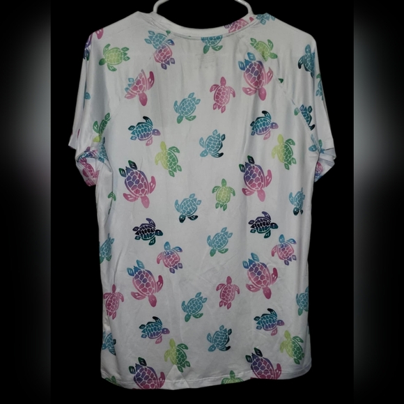 Mens Turtle Design Quick Dry Short Sleeve Size Small NWT - Picture 2 of 6